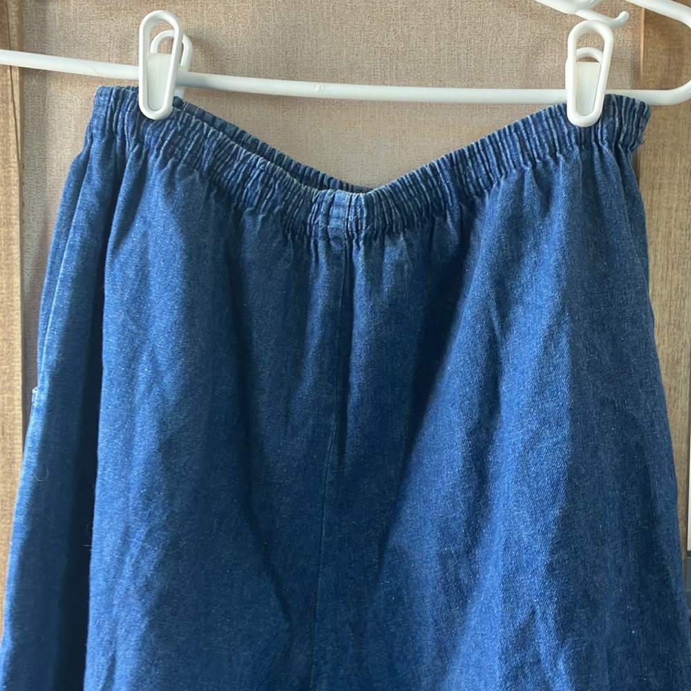 FINAL MARKDOWN Casual Blue denim Wide-Leg culottes 10 - Picture 7 of 8